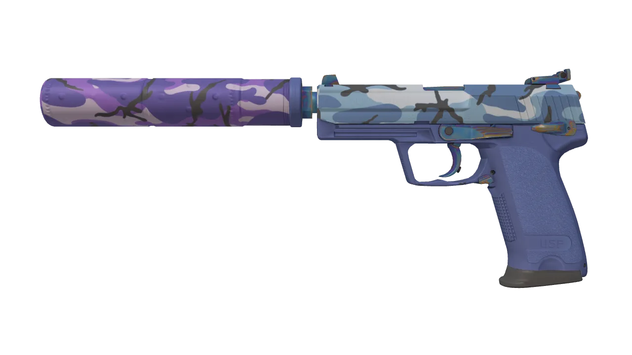 USP-S | Alpine Camo seed #490, front