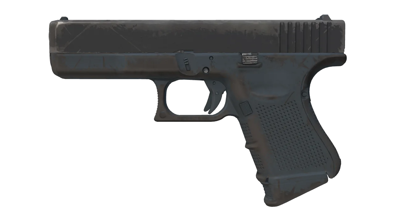 Souvenir Glock-18 | Night (Well-Worn) — Dust II light, front