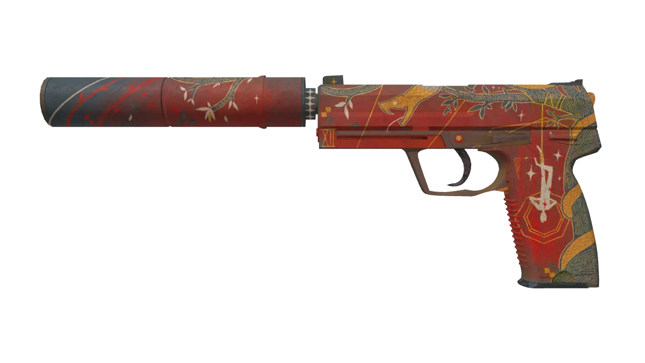 Souvenir USP-S | The Traitor (Battle-Scarred) — Dust II light, front