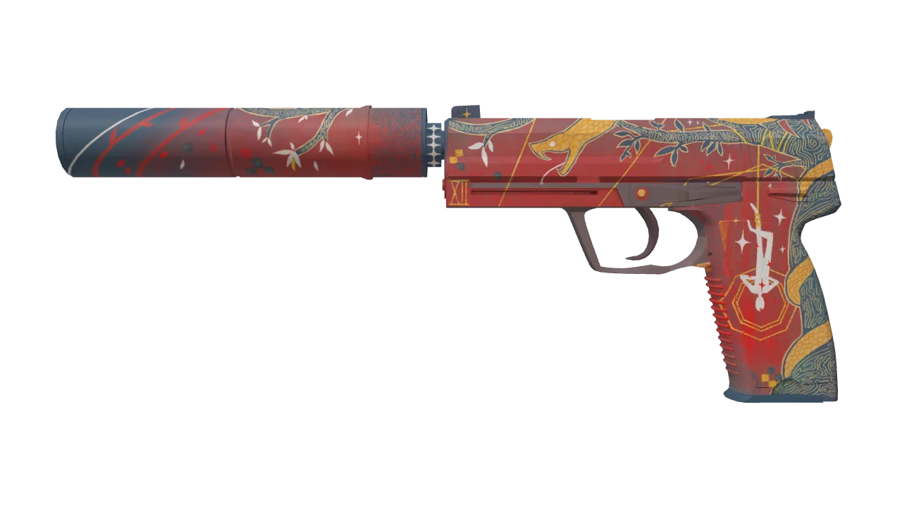 USP-S | The Traitor (Factory New) — Dust II light, front