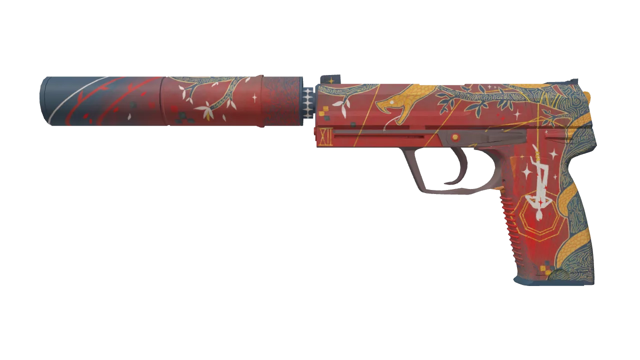 Souvenir USP-S | The Traitor (Minimal Wear) — Dust II light, front