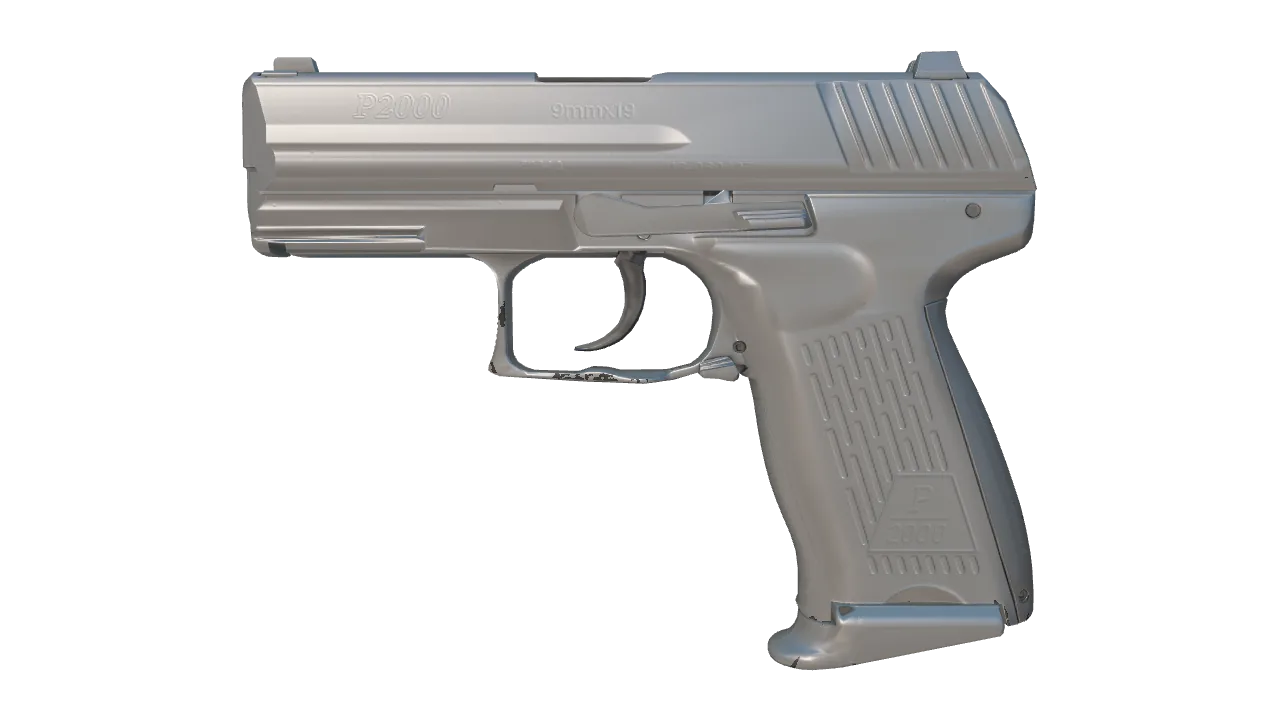 P2000 | Silver (Factory New) — Dust II light, front