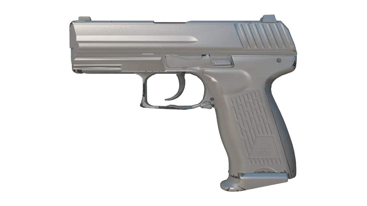 P2000 | Silver (Minimal Wear) — Dust II light, front
