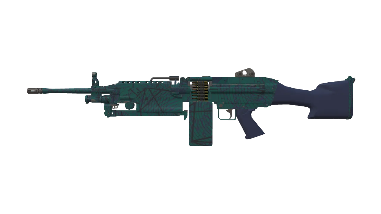 M249 | Shipping Forecast (Factory New) — Dust II light, front