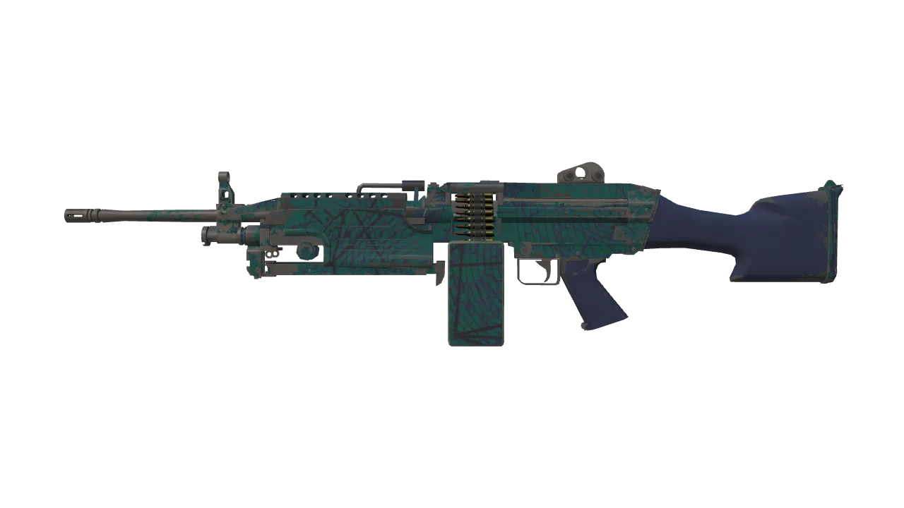M249 | Shipping Forecast (Field-Tested) — Dust II light, front