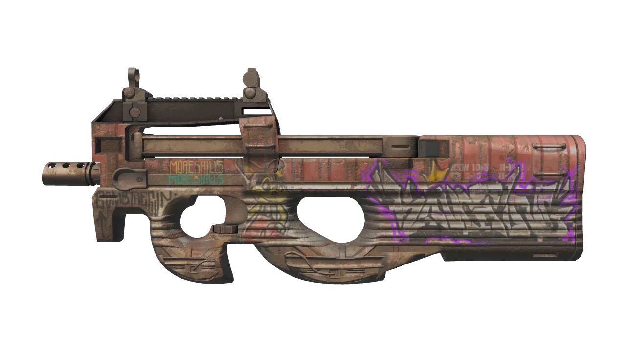StatTrak™ P90 | Freight (Field-Tested) — Dust II light, front