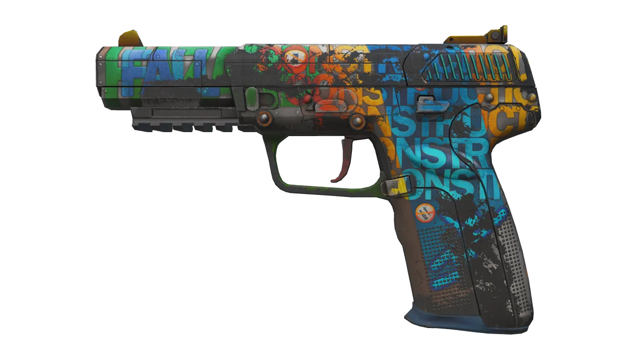 Five-SeveN | Fall Hazard (Battle-Scarred) — Dust II light, front