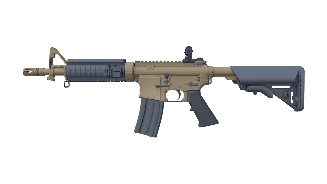 M4A4 | Tornado (Minimal Wear) — Dust II light, front