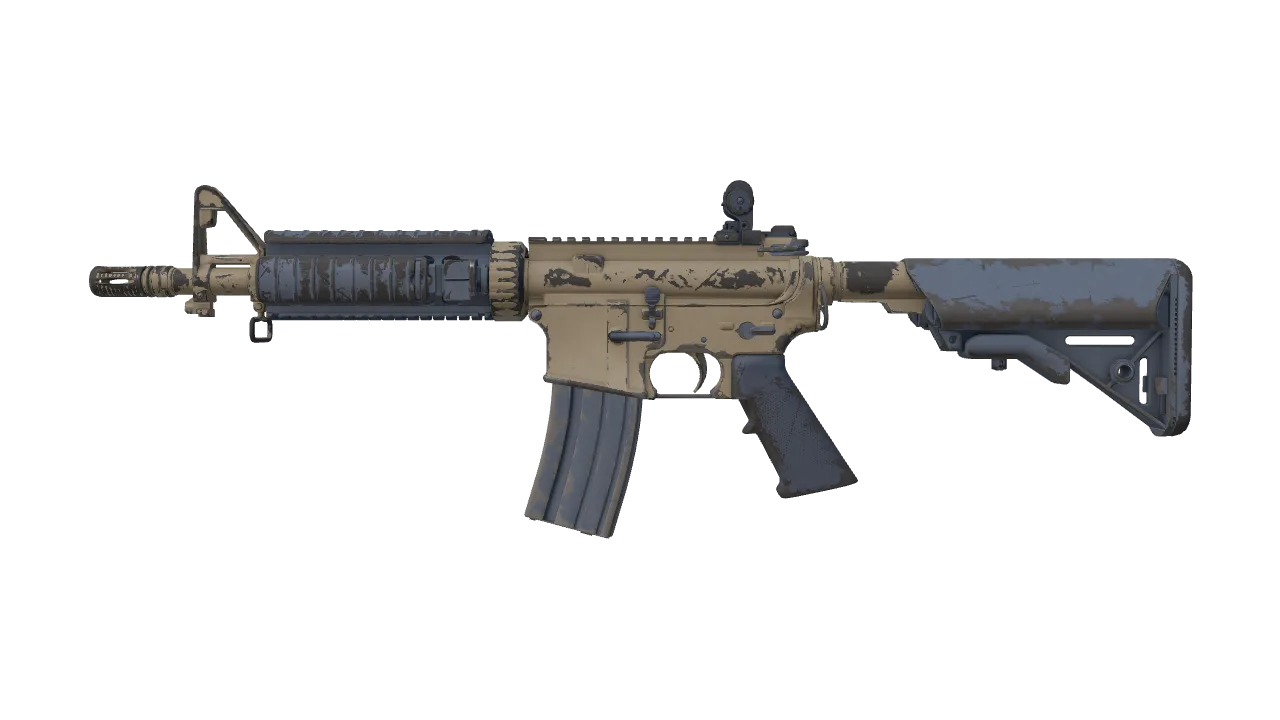 Souvenir M4A4 | Tornado (Well-Worn) — Dust II light, front