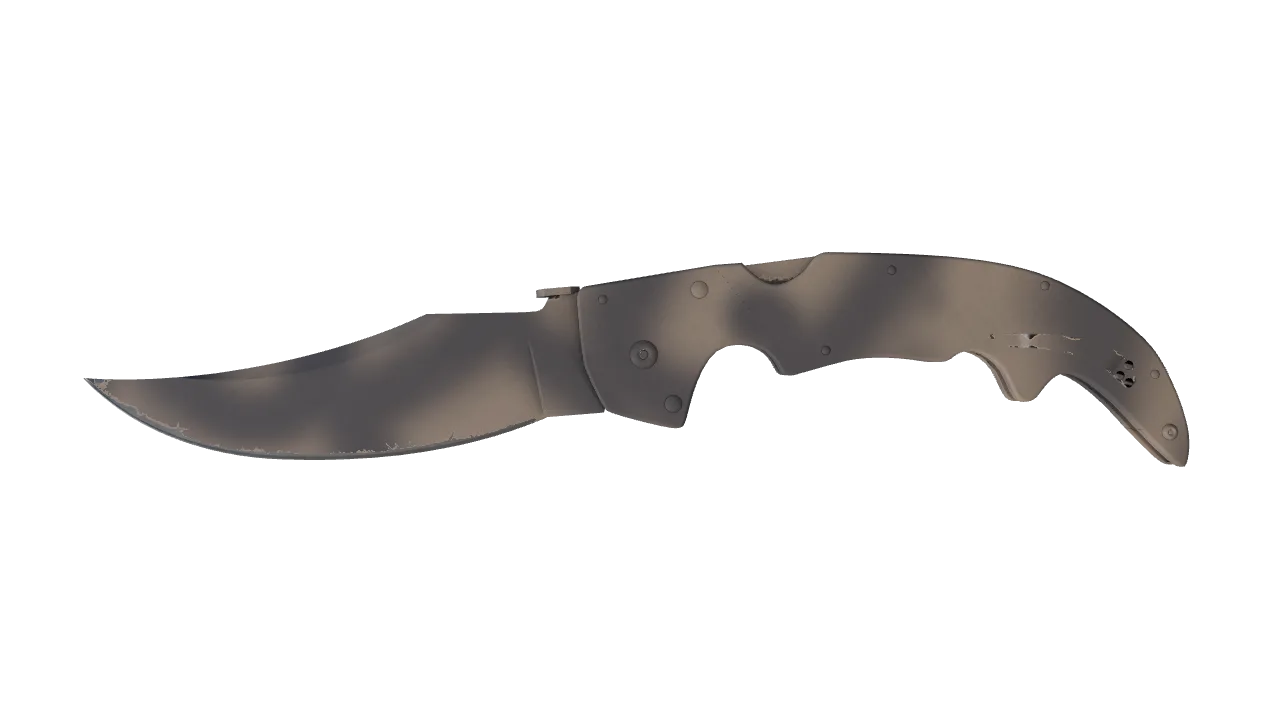 StatTrak™ ★ Falchion Knife | Scorched (Minimal Wear) — Dust II light, front