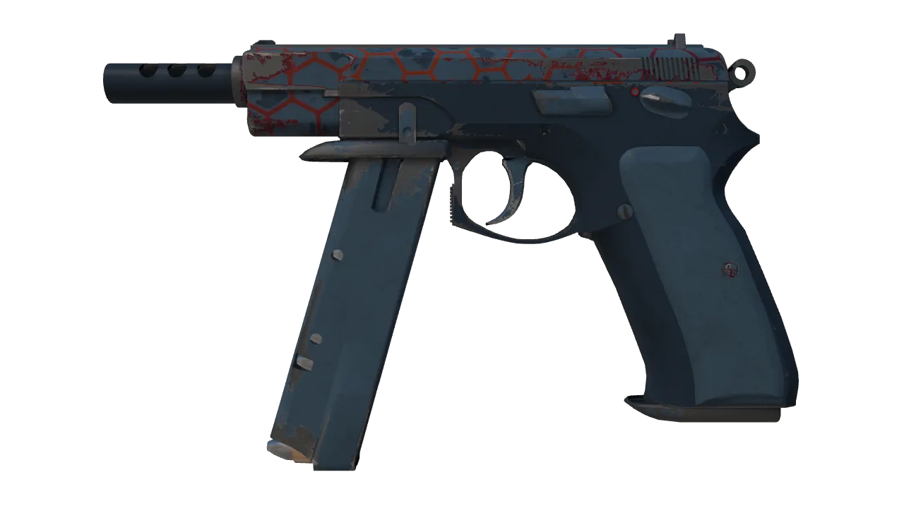 CZ75-Auto | Hexane (Well-Worn) — Dust II light, front