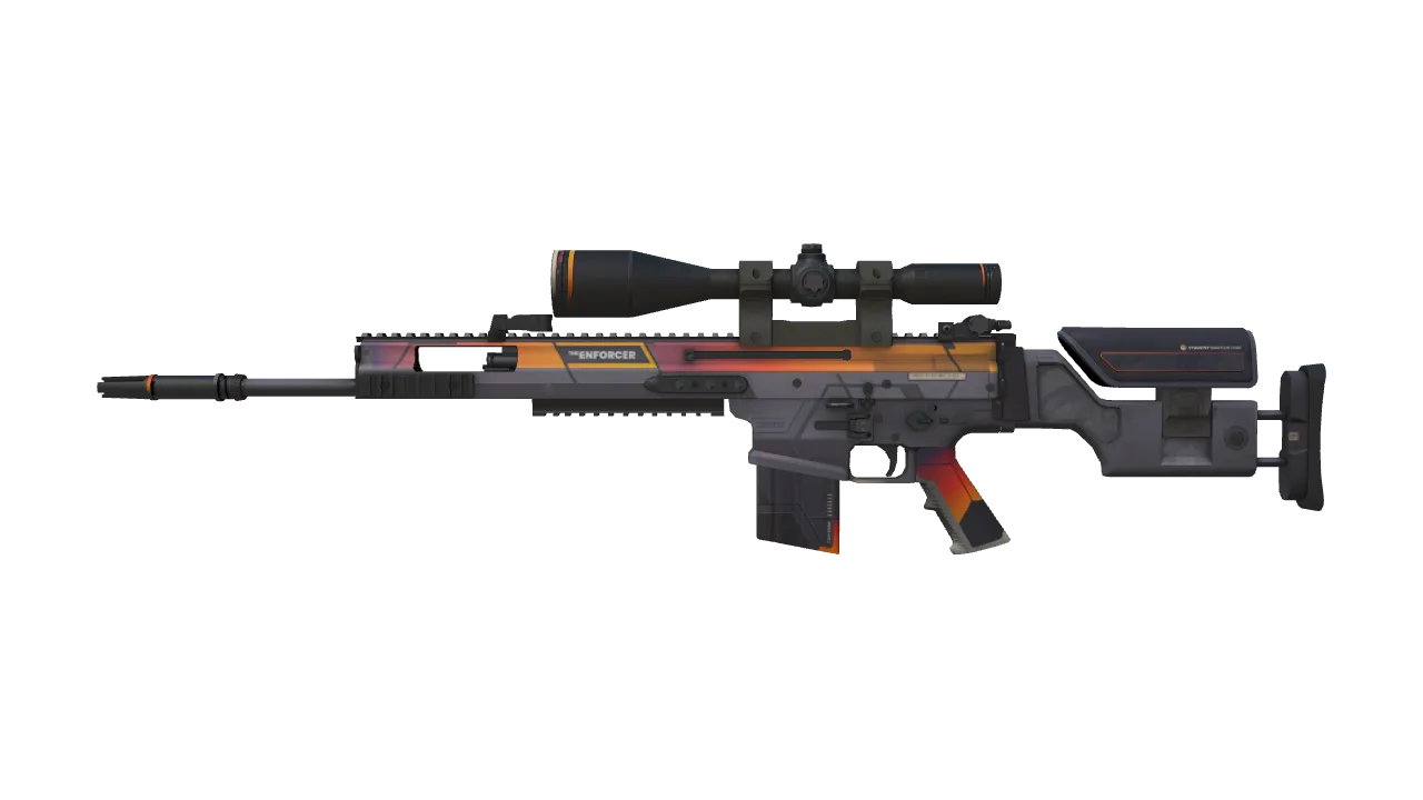 SCAR-20 | Enforcer (Field-Tested) — Dust II light, front