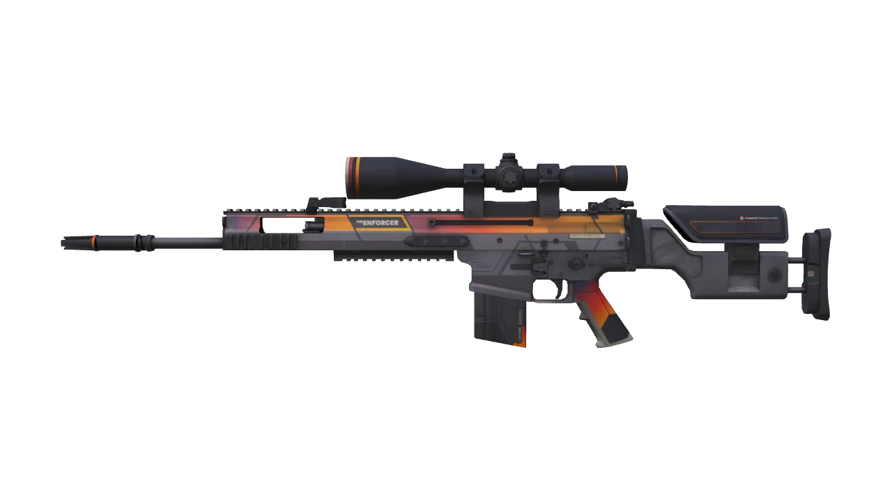 Souvenir SCAR-20 | Enforcer (Minimal Wear) — Dust II light, front