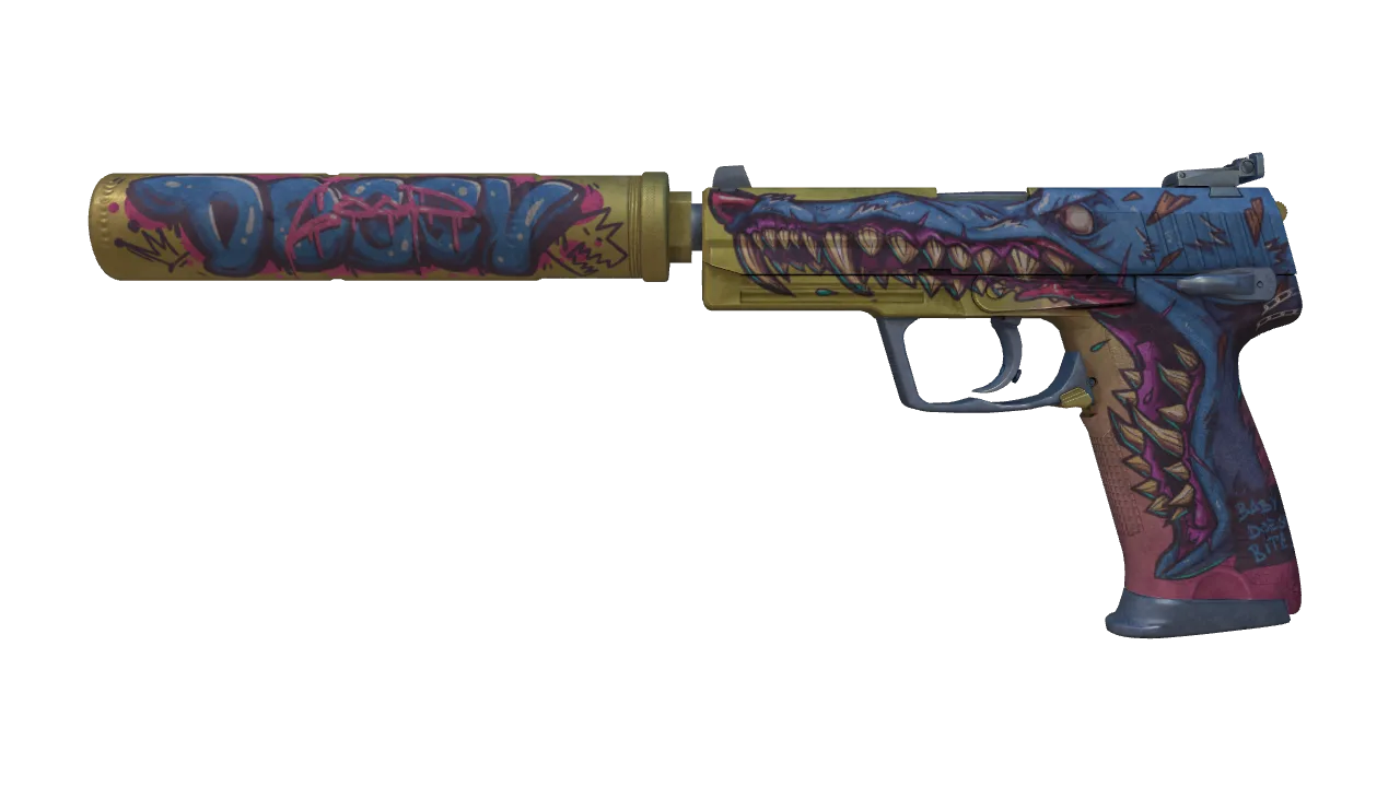 USP-S | Jawbreaker (Field-Tested) — Dust II light, front