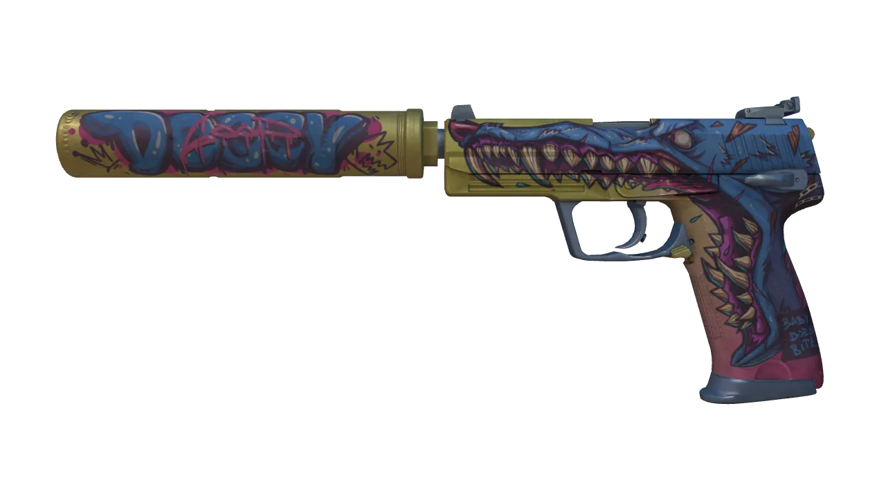 USP-S | Jawbreaker (Minimal Wear) — Dust II light, front
