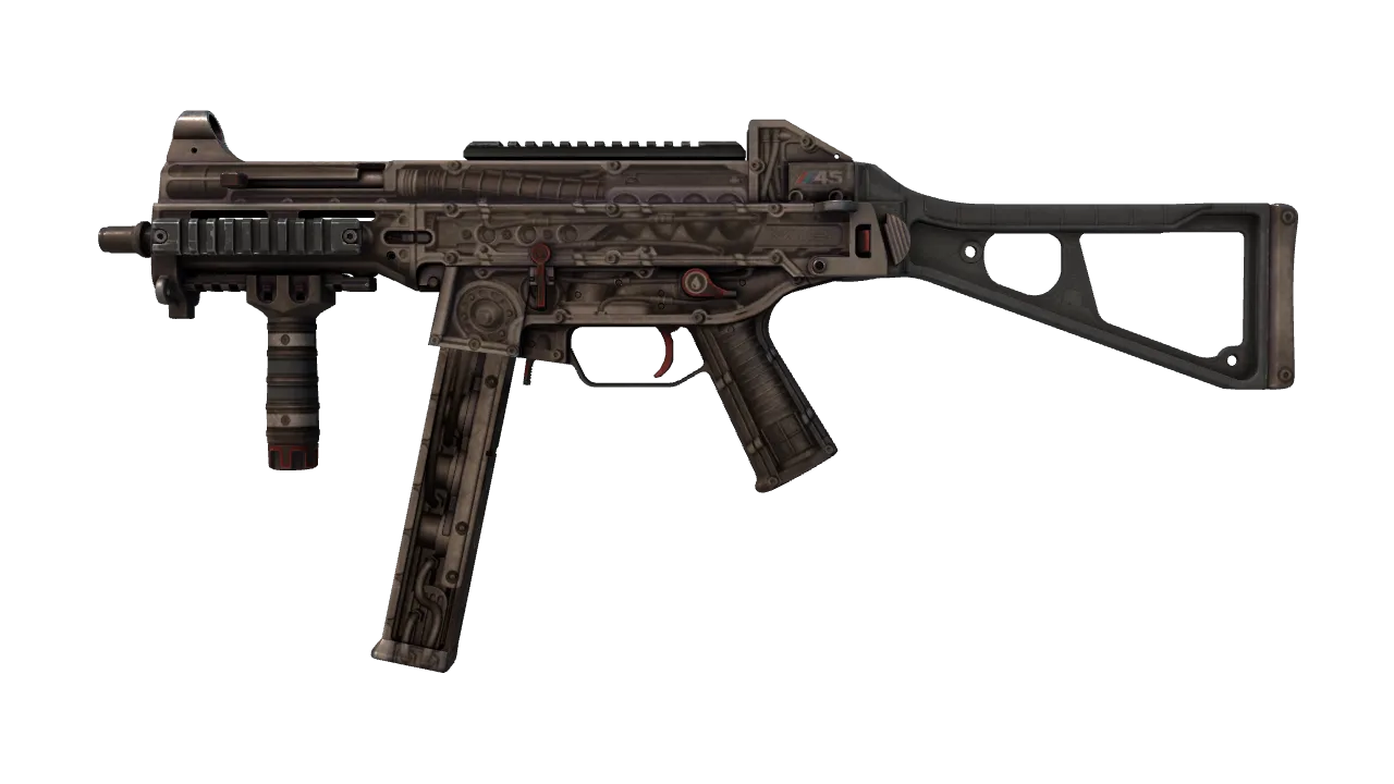 UMP-45 | Motorized (Battle-Scarred) — Dust II light, front