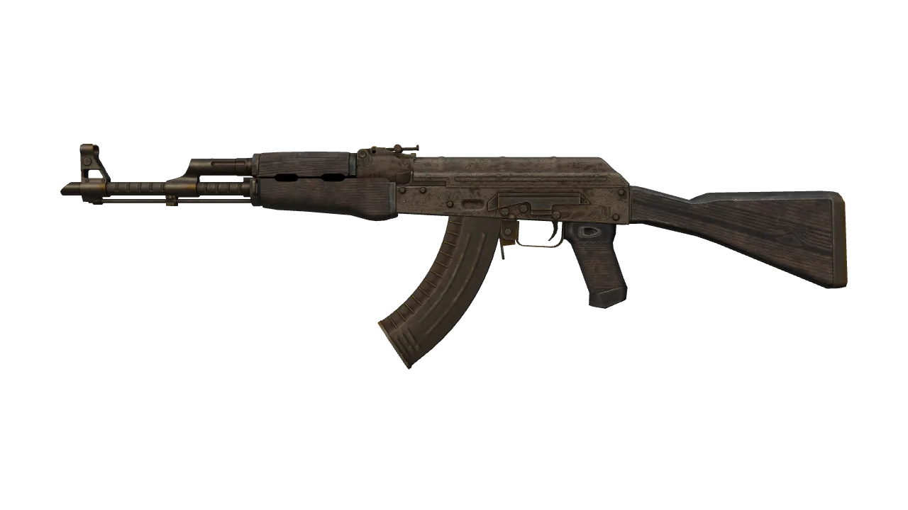 AK-47 | Steel Delta (Battle-Scarred) — Dust II light, front