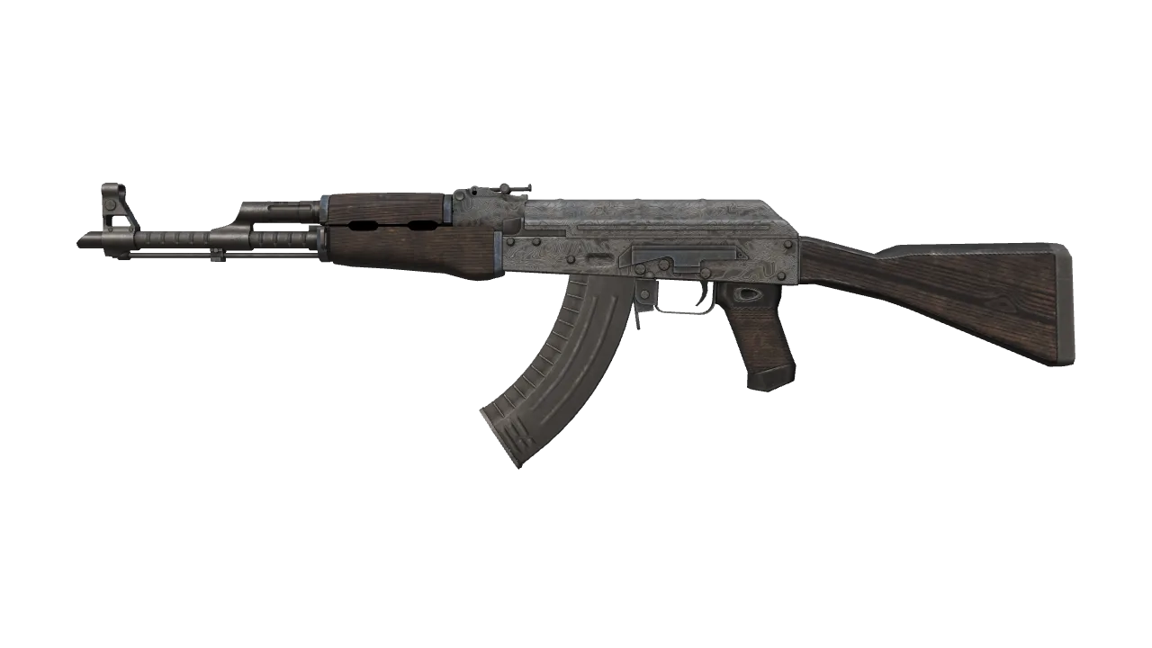 AK-47 | Steel Delta (Minimal Wear) — Dust II light, front