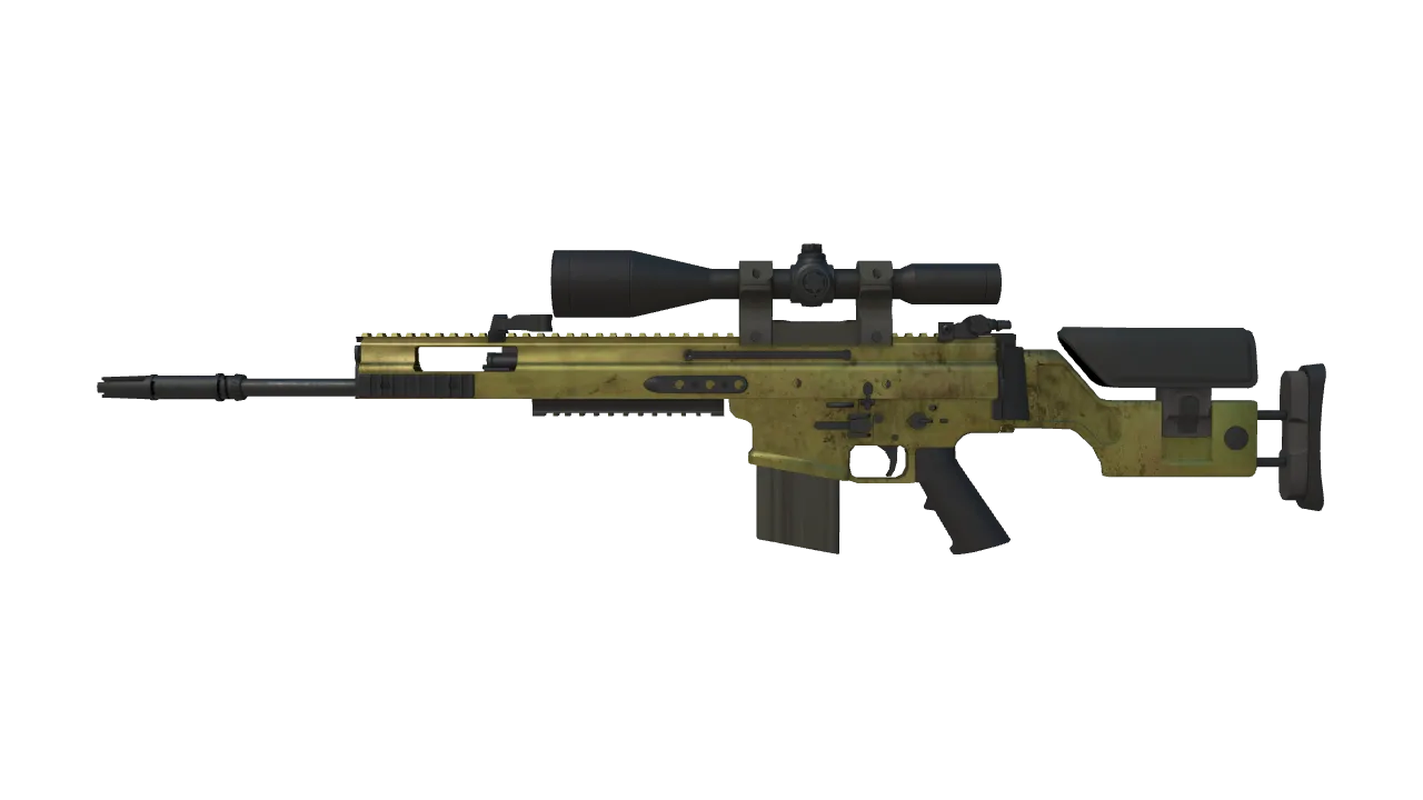 SCAR-20 | Brass (Factory New) — Dust II light, front