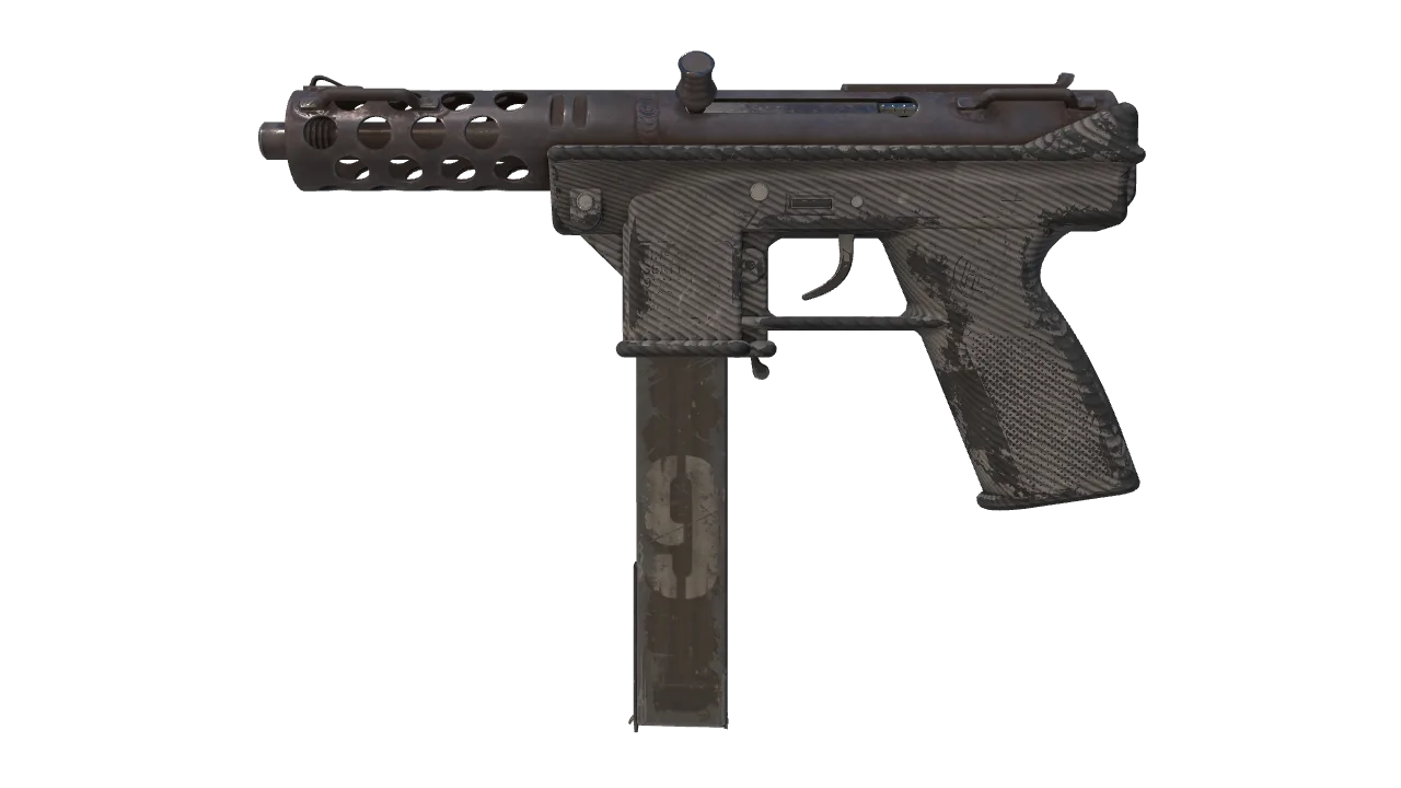 Souvenir Tec-9 | Slag (Well-Worn) — Dust II light, front