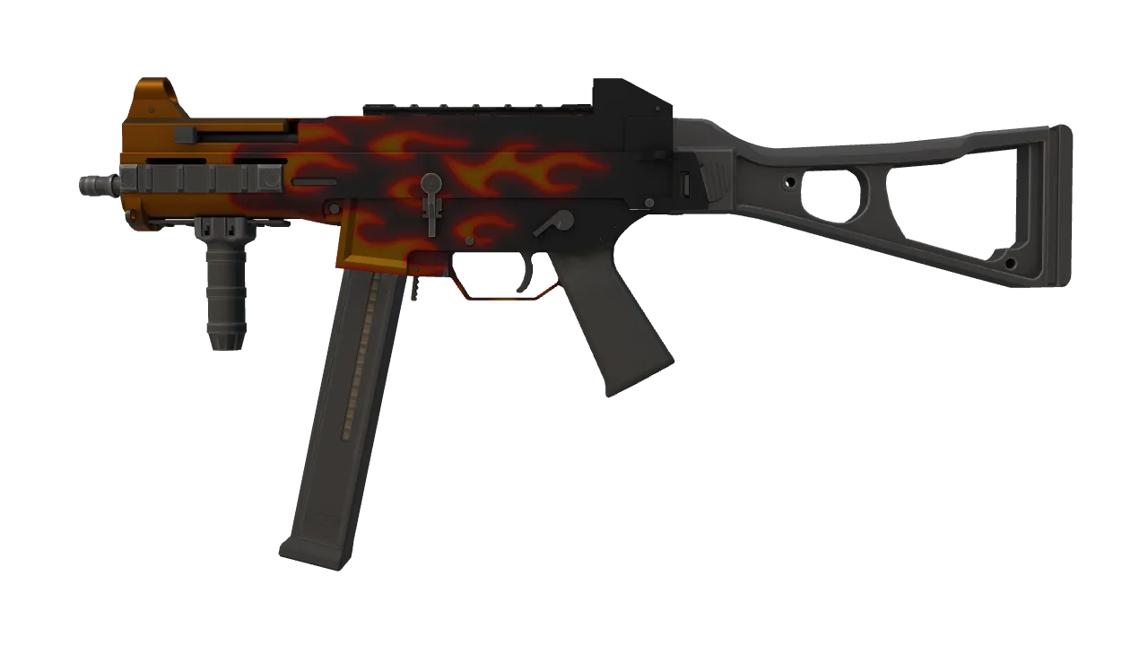 UMP-45 | Blaze (Factory New) — Dust II light, front