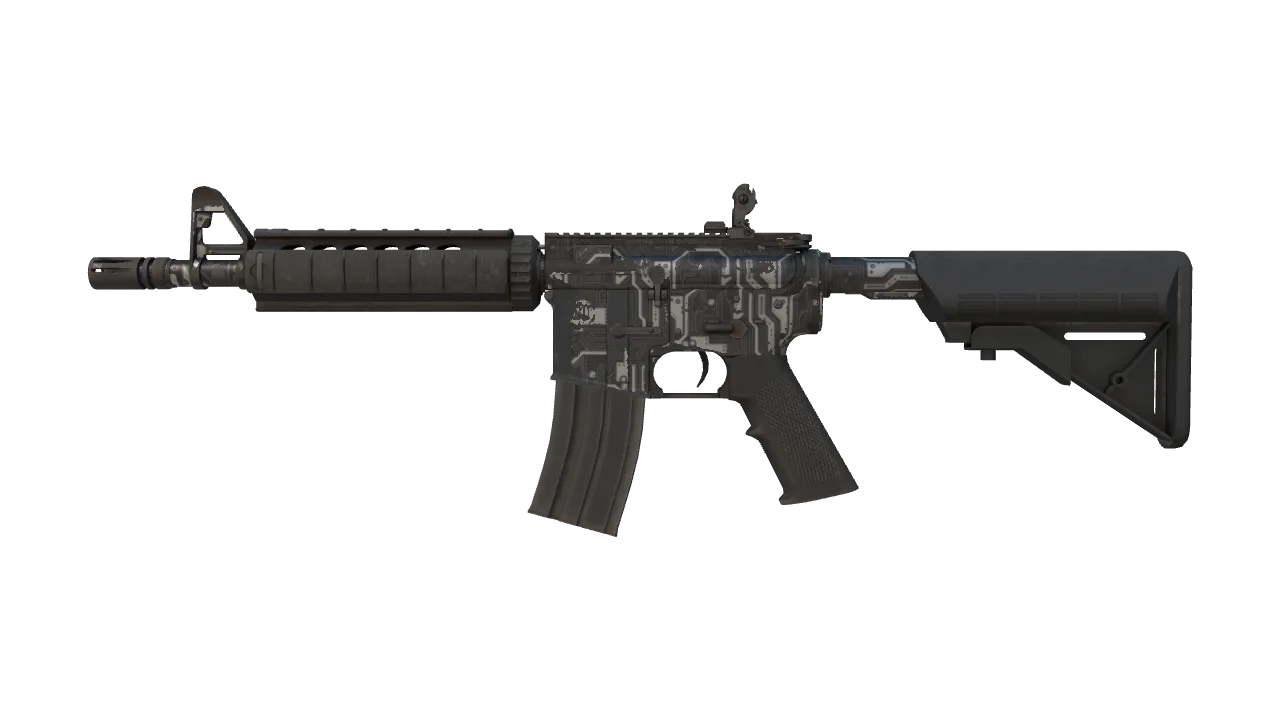 Souvenir M4A4 | Mainframe (Field-Tested) — Dust II light, front