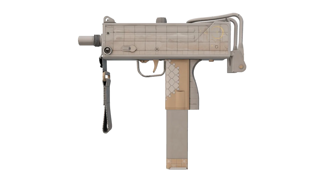 MAC-10 | Arabesque Mosaic (Factory New) — Dust II light, front