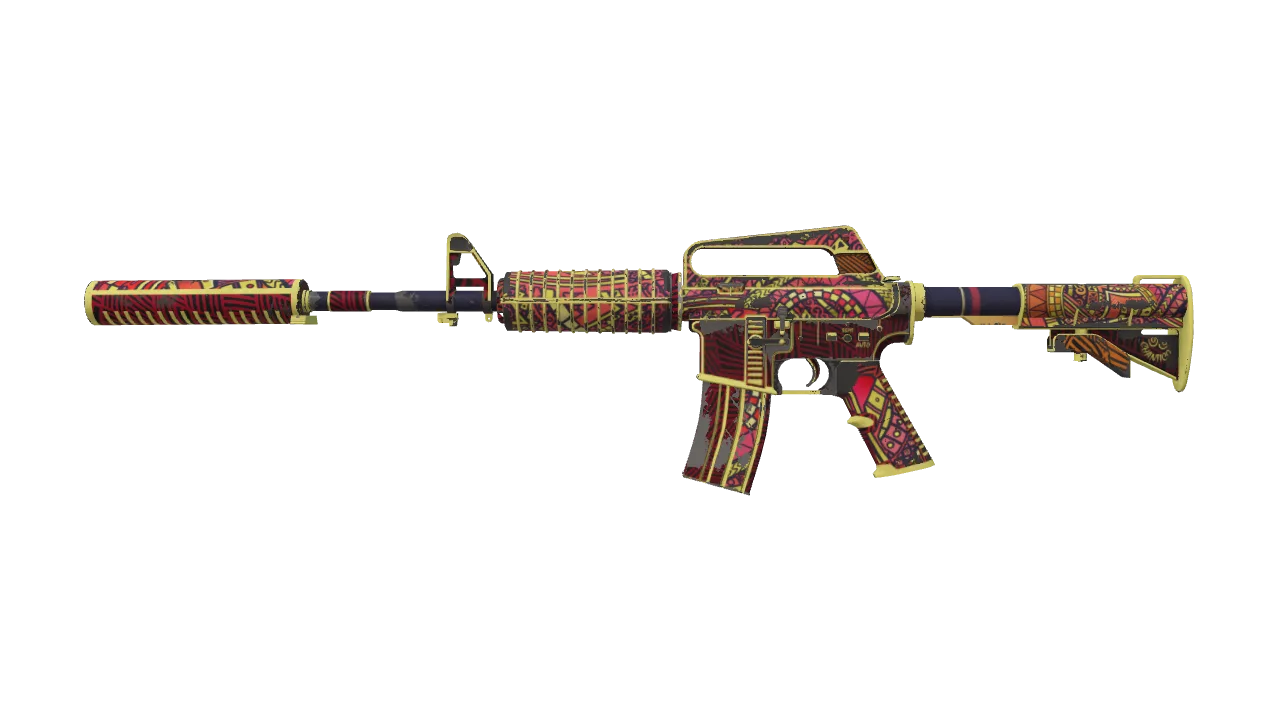 M4A1-S | Chantico's Fire (Battle-Scarred) — Dust II light, front