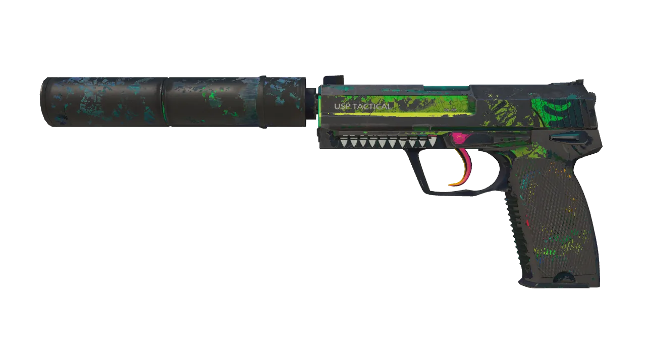 USP-S | Monster Mashup (Battle-Scarred) — Dust II light, front