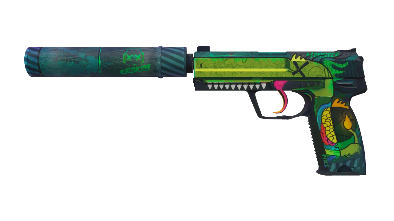 USP-S | Monster Mashup (Factory New) — Dust II light, front