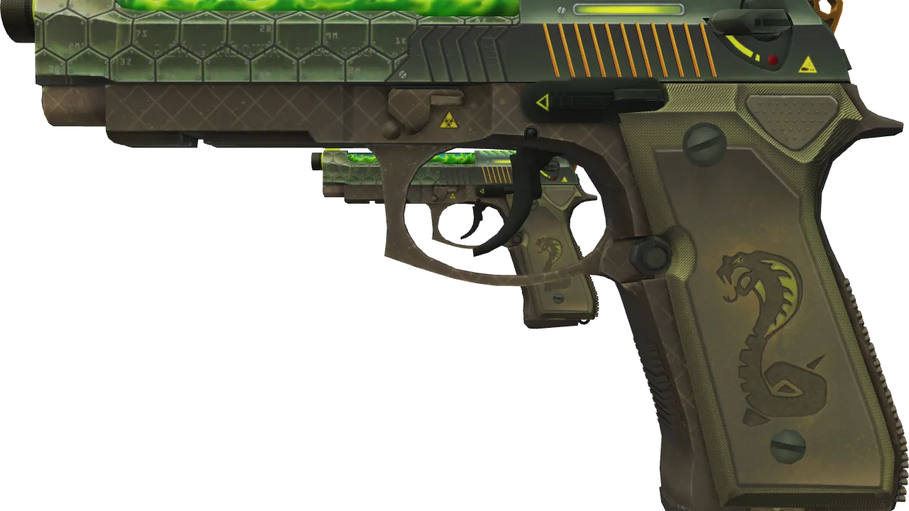 Dual Berettas | Cobra Strike (Factory New) — Dust II light, front