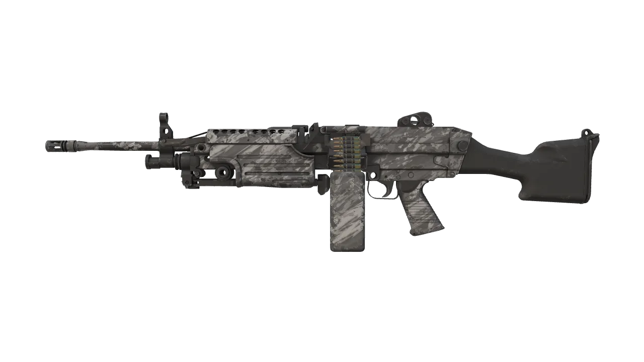 Souvenir M249 | Sleet (Field-Tested) — Dust II light, front