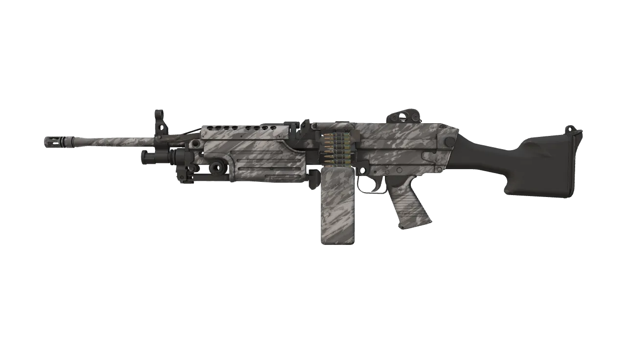 Souvenir M249 | Sleet (Minimal Wear) — Dust II light, front