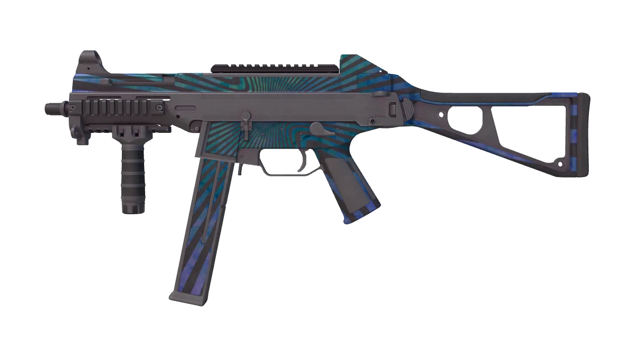 Souvenir UMP-45 | Continuum (Field-Tested) — Dust II light, front