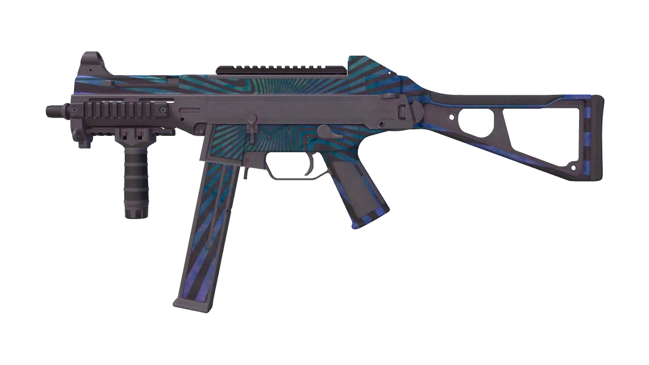 Souvenir UMP-45 | Continuum (Well-Worn) — Dust II light, front