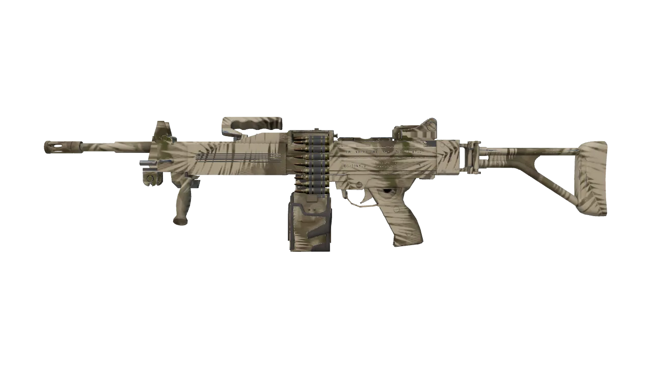 Negev | Palm (Factory New) — Dust II light, front