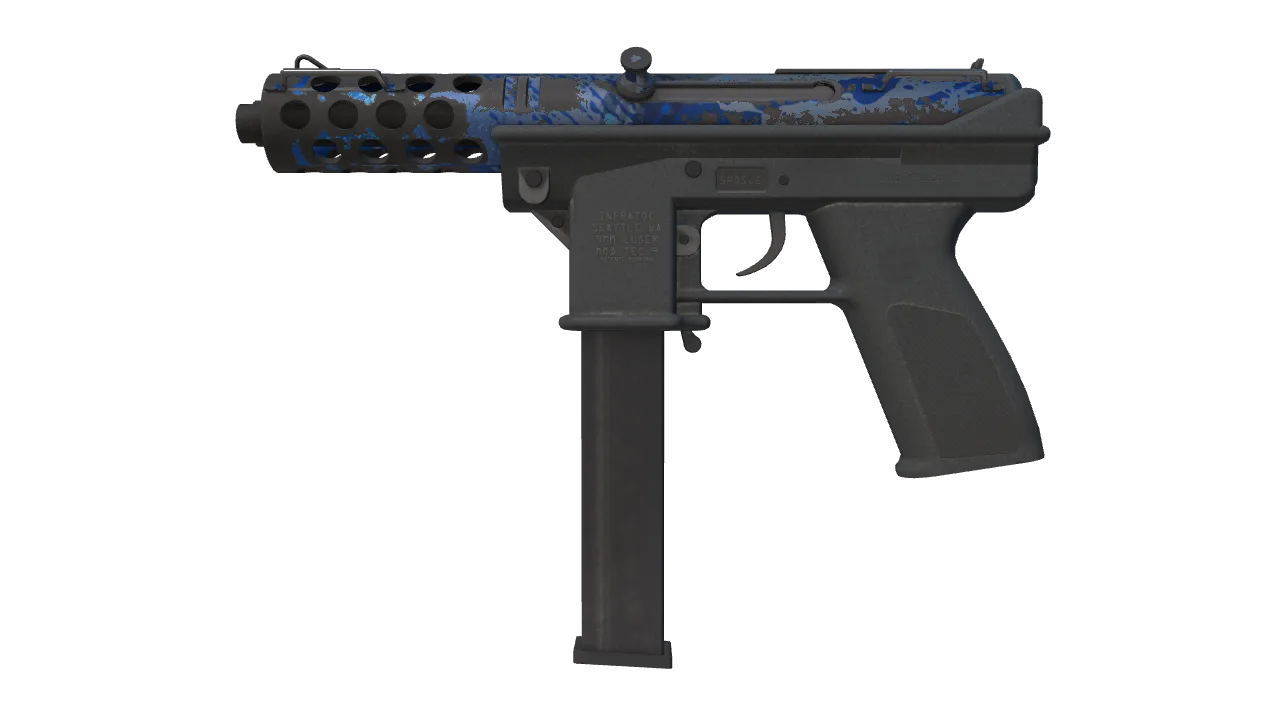 Tec-9 | Ice Cap (Battle-Scarred) — Dust II light, front