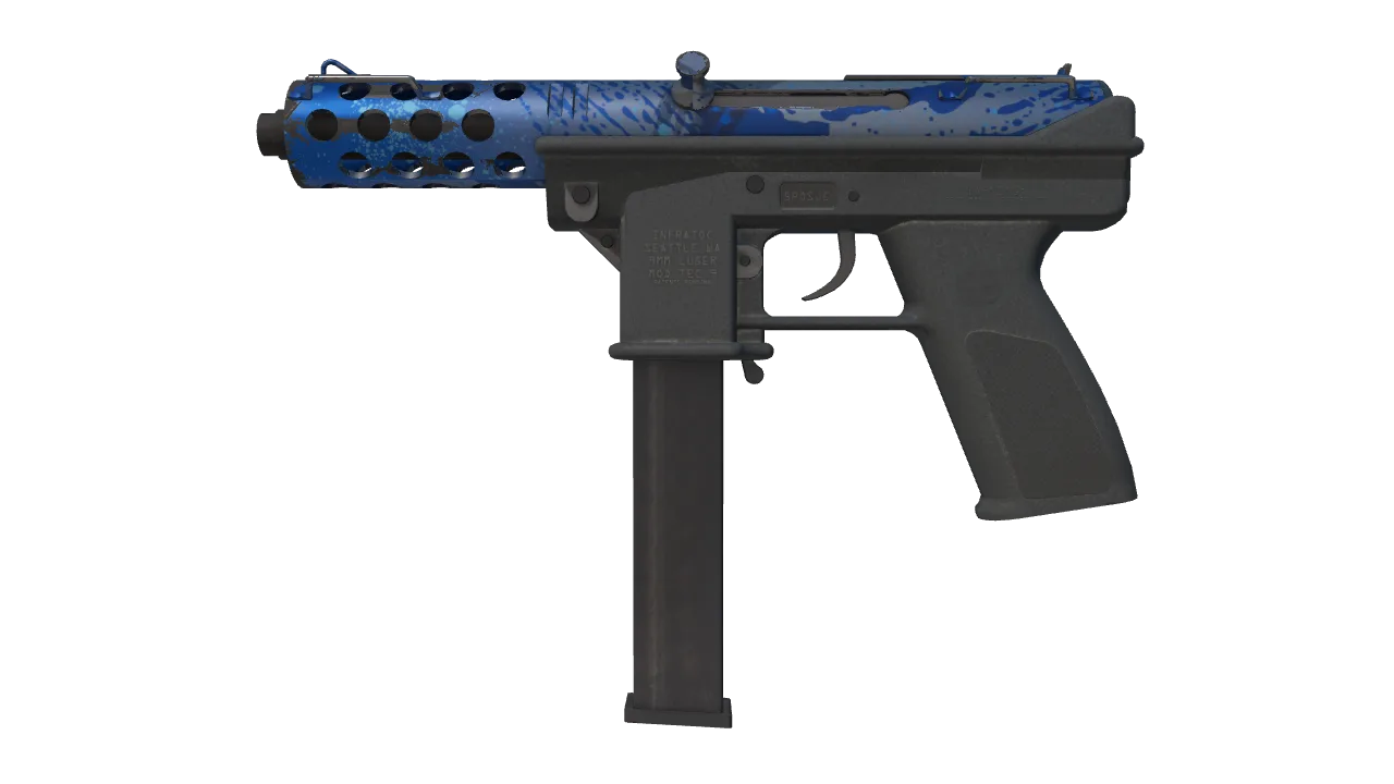 Tec-9 | Ice Cap (Minimal Wear) — Dust II light, front