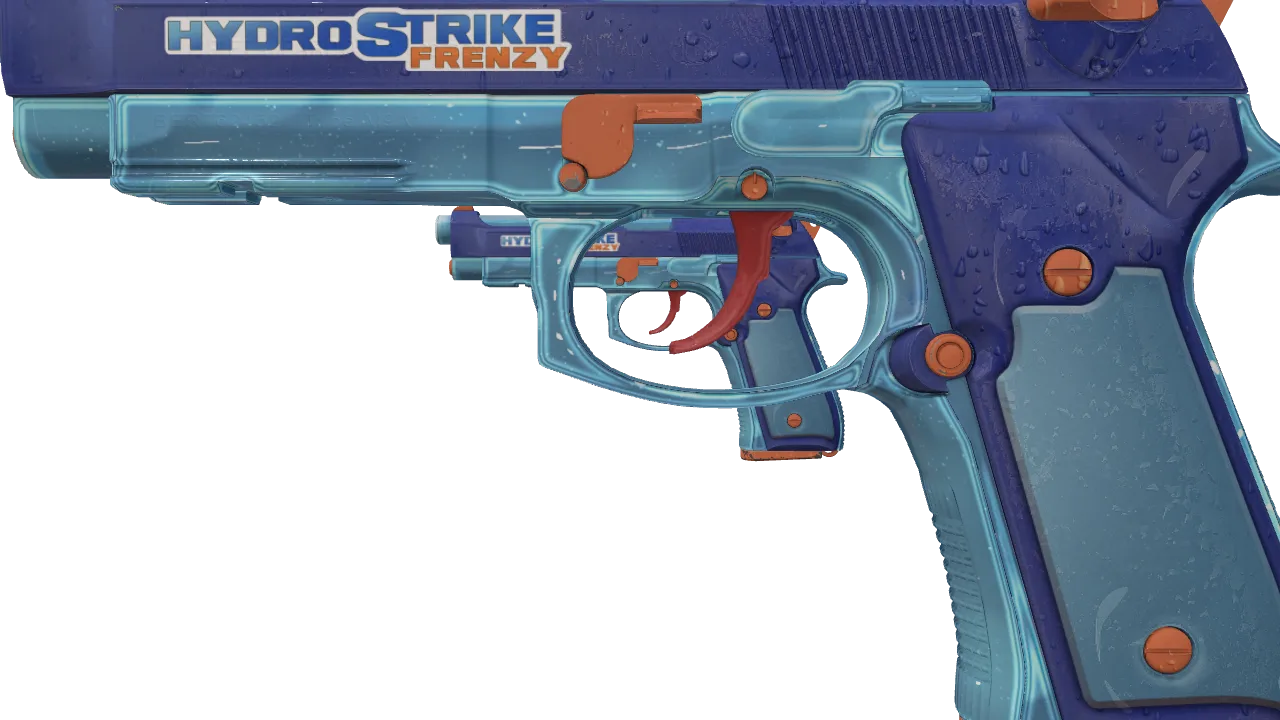 Souvenir Dual Berettas | Hydro Strike (Field-Tested) — Dust II light, front