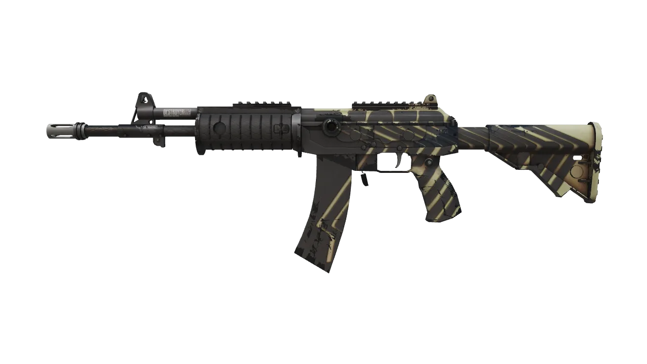 StatTrak™ Galil AR | Destroyer (Well-Worn) — Dust II light, front