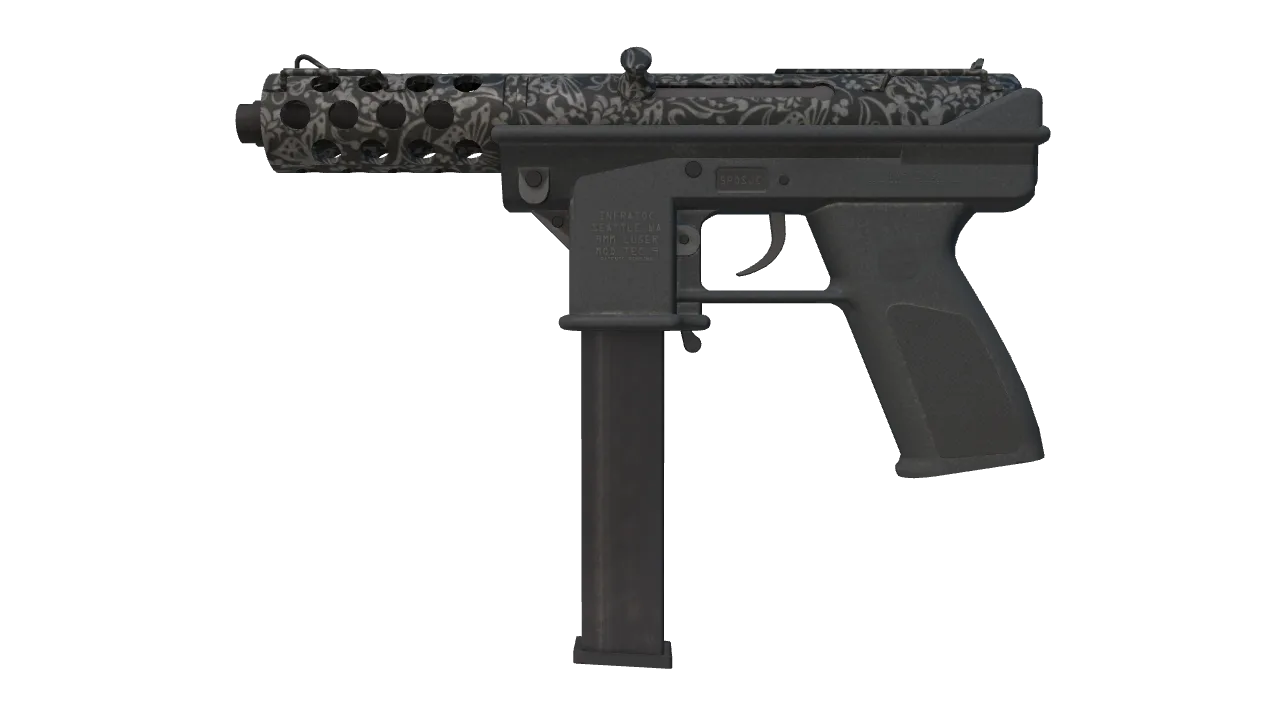 Tec-9 | Cut Out (Battle-Scarred) — Dust II light, front