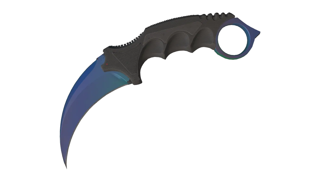 Karambit | Gamma Doppler (Phase 1) seed #530, front