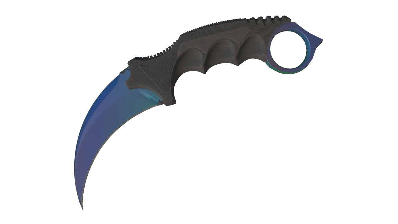 Karambit | Gamma Doppler (Phase 1) seed #547, front