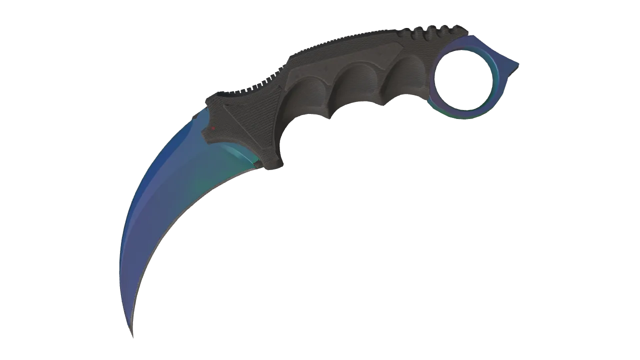 Karambit | Gamma Doppler (Phase 1) seed #632, front