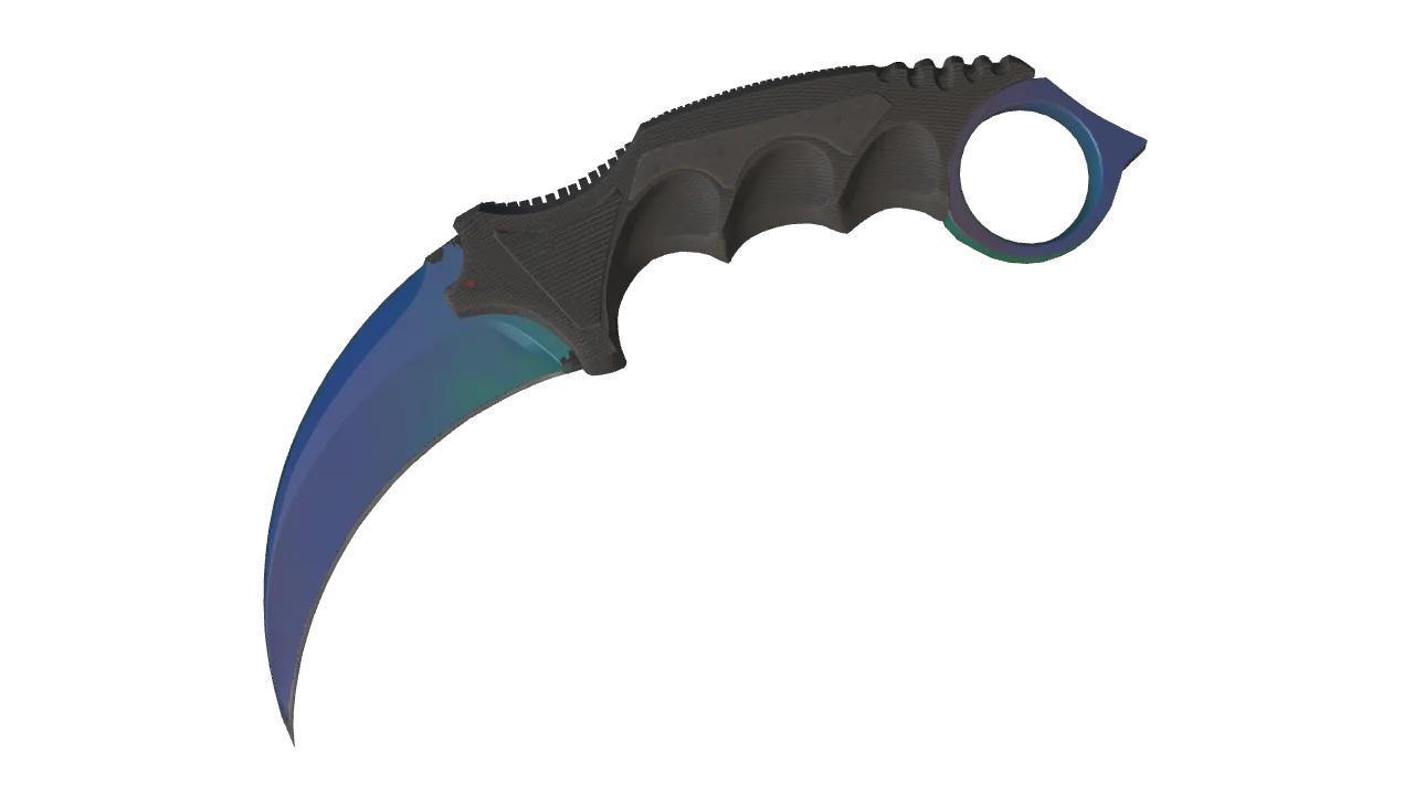 Karambit | Gamma Doppler (Phase 1) seed #667, front