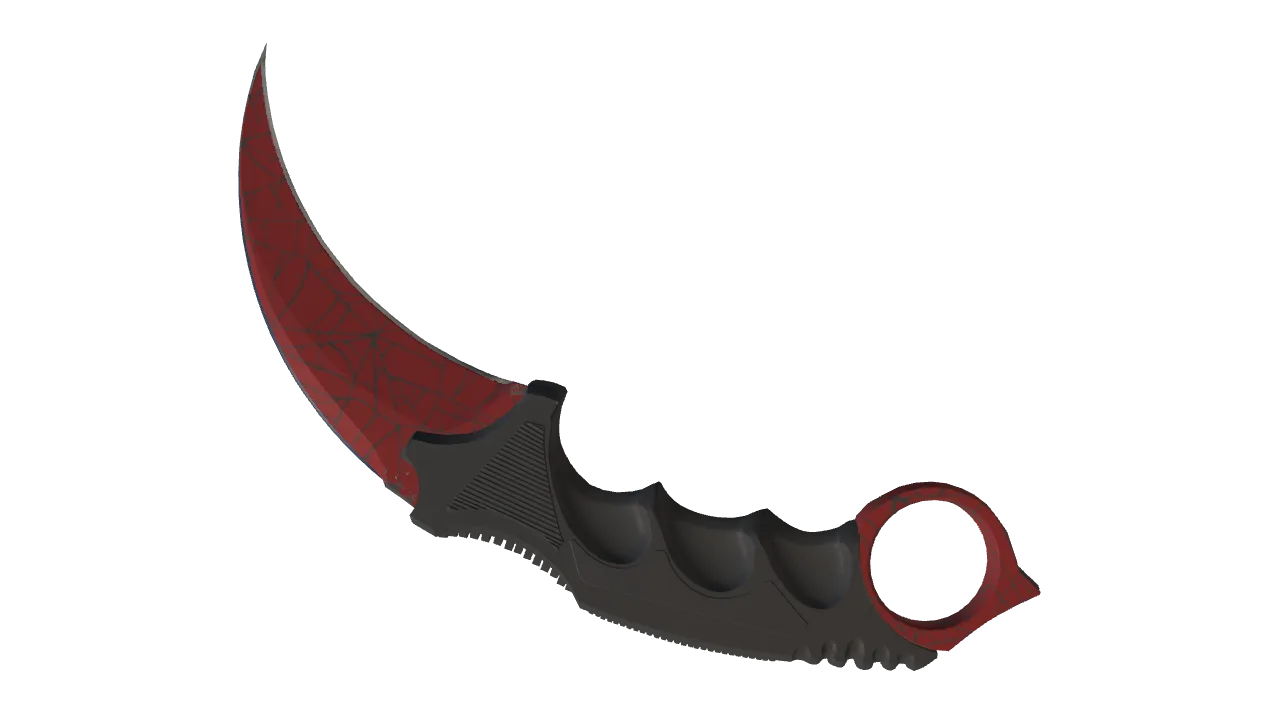 Karambit | Crimson Web seed #437, back