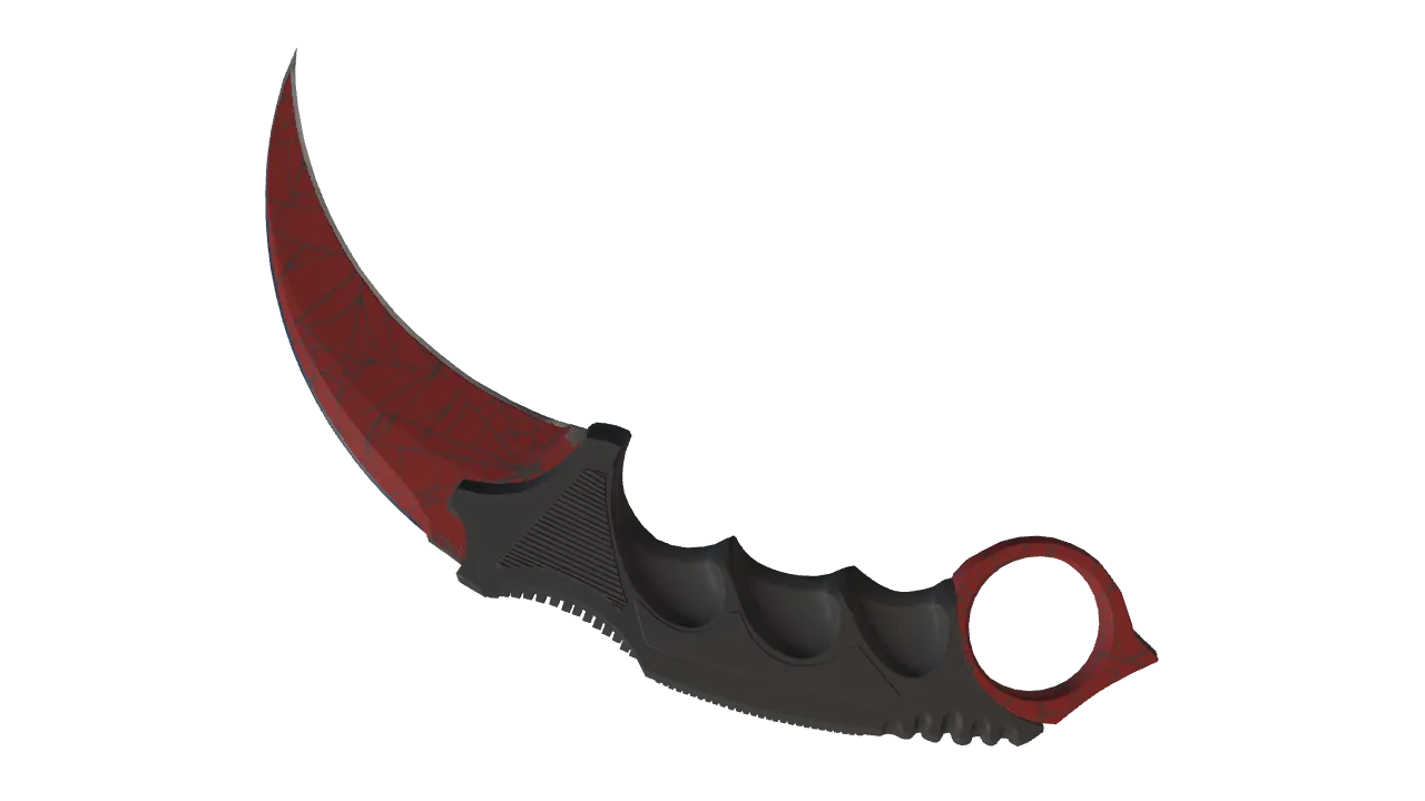 Karambit | Crimson Web seed #512, back