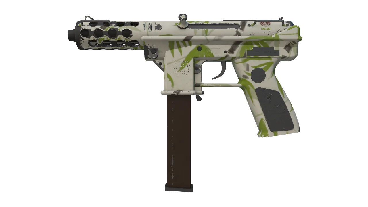 Souvenir Tec-9 | Bamboo Forest (Field-Tested) — Dust II light, front