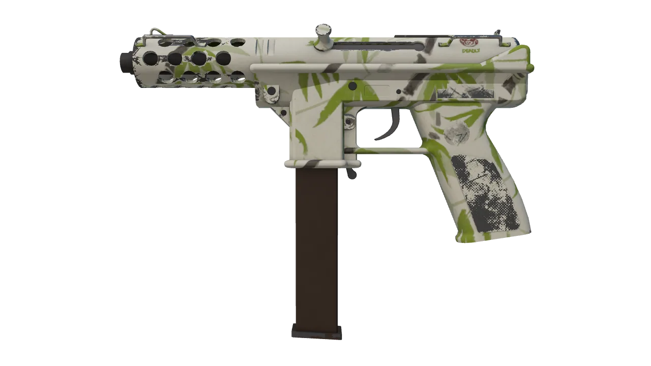 Tec-9 | Bamboo Forest (Minimal Wear) — Dust II light, front