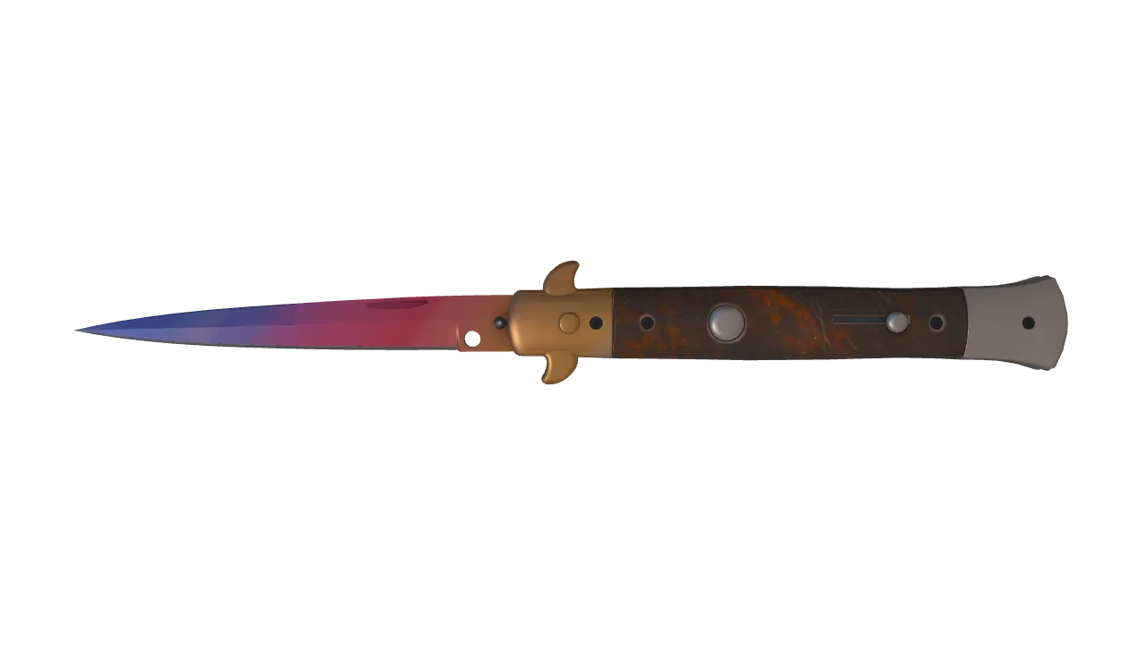 Stiletto Knife | Fade seed #396, front